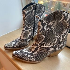Jeffrey Campbell Snake Skin Booties